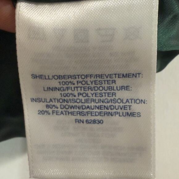 Lands End M Puffer Down Plaid Vest Tartan Navy Green Outdoor Preppy - Picture 6 of 9